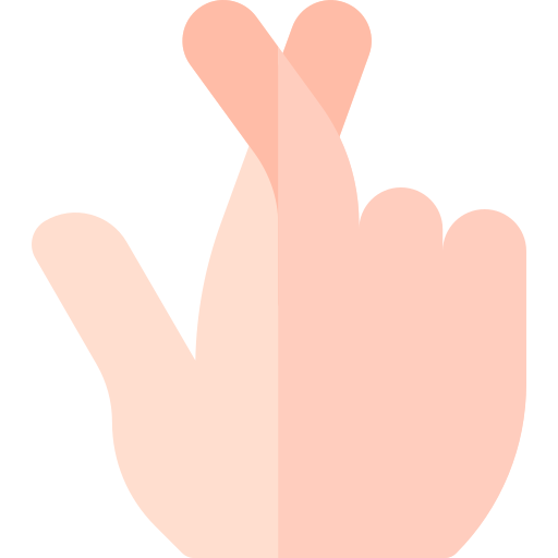 Crossing fingers Basic Rounded Flat icon