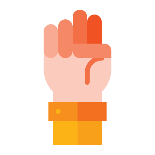 steek je hand op Generic Flat icoon