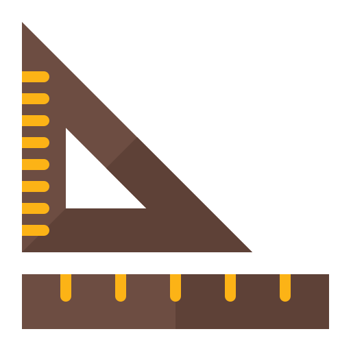 driehoekige liniaal Generic Flat icoon