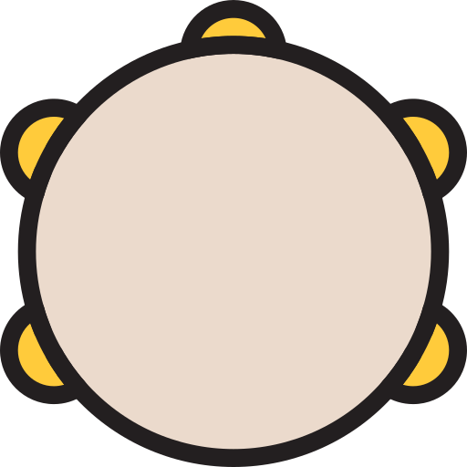 Tambourine Generic Outline Color icon