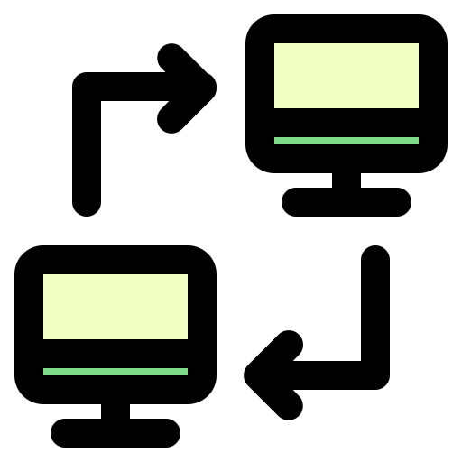 Клиент-сервер Generic Outline Color иконка