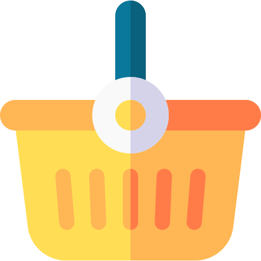 cesta de la compra Basic Rounded Flat icono