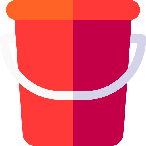 Bucket Basic Rounded Flat icon