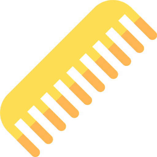 Hair comb Basic Rounded Flat icon