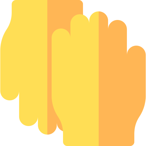 Rubber gloves Basic Rounded Flat icon