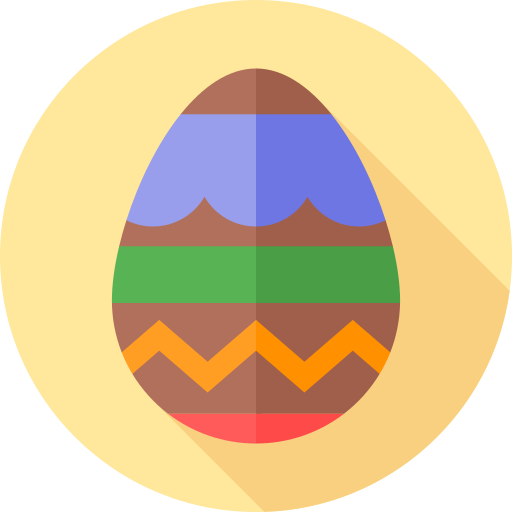 부활절 달걀 Flat Circular Flat icon