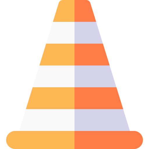 Traffic cone Basic Rounded Flat icon