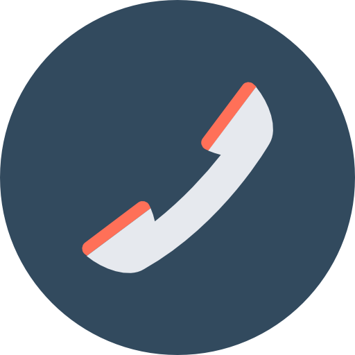 telefoon Flat Color Circular icoon