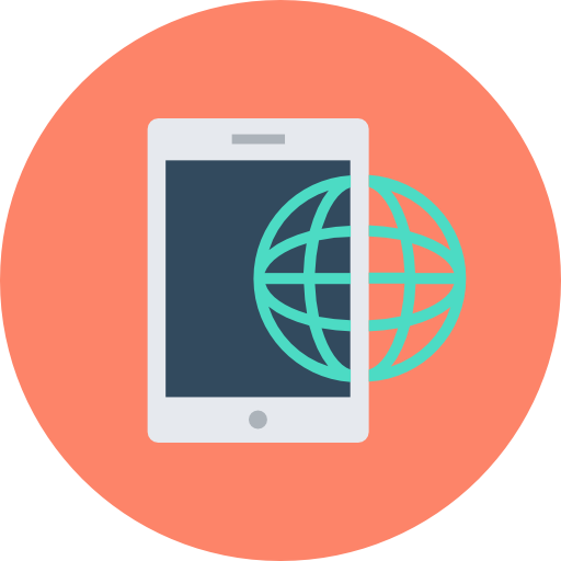 Smartphone Flat Color Circular icon