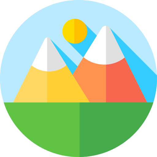 góry Flat Circular Flat ikona