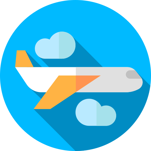 飛行機 Flat Circular Flat icon