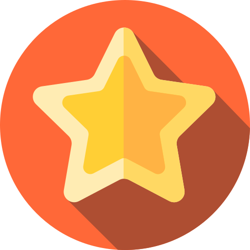 gwiazda Flat Circular Flat ikona