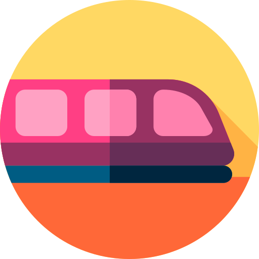 tren Flat Circular Flat icono