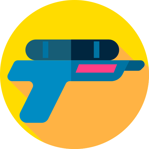 pistola de agua Flat Circular Flat icono