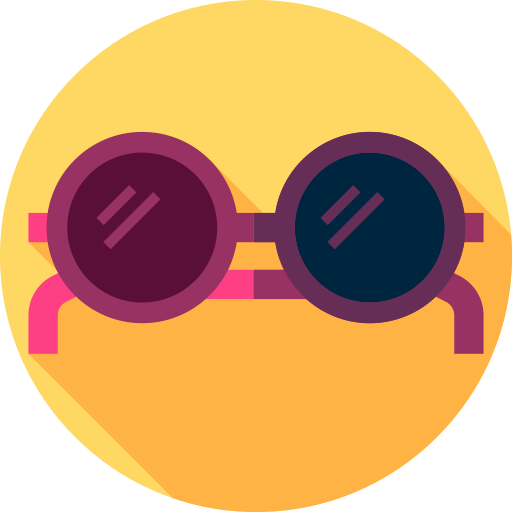 zonnebril Flat Circular Flat icoon