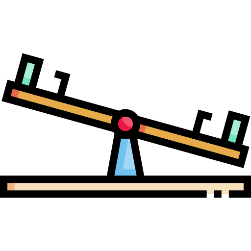 Seesaw Detailed Straight Lineal color icon