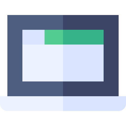 computer portatile Basic Straight Flat icona