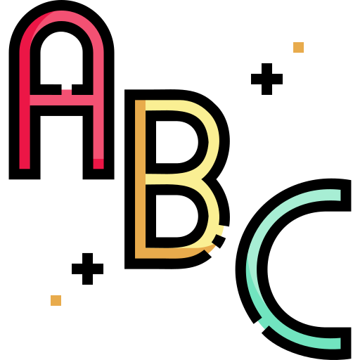 abc Detailed Straight Lineal color Ícone