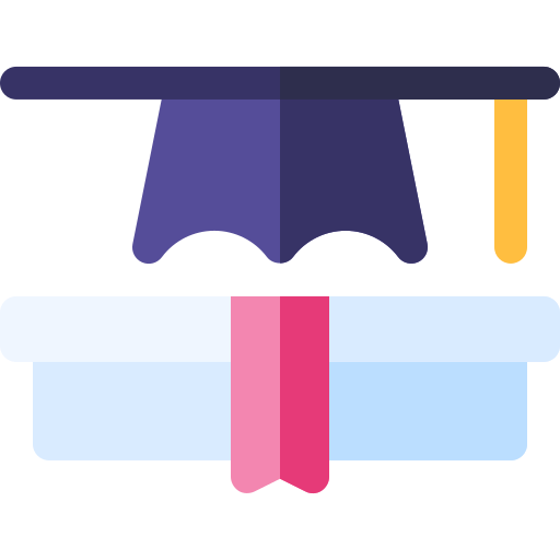 Mortarboard Basic Rounded Flat icon