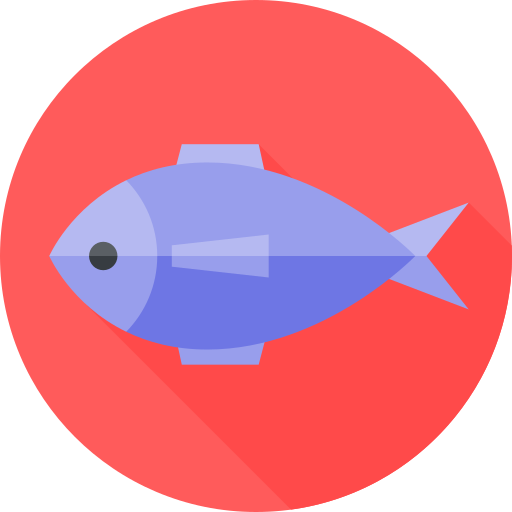 Fish Flat Circular Flat icon