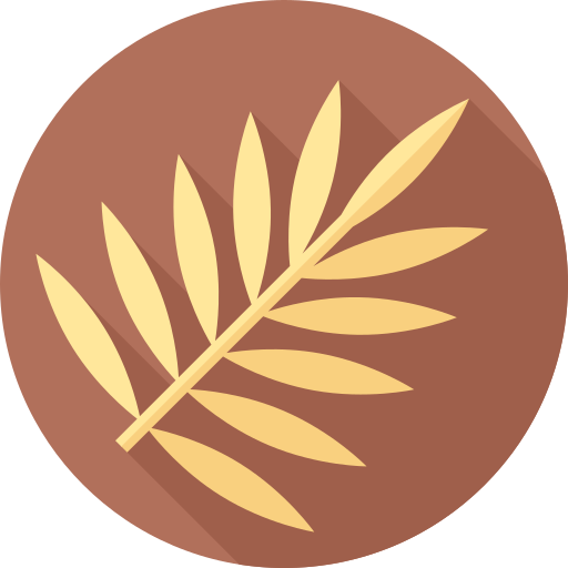 Palm Flat Circular Flat icon