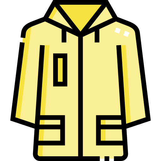Raincoat Detailed Straight Lineal color icon