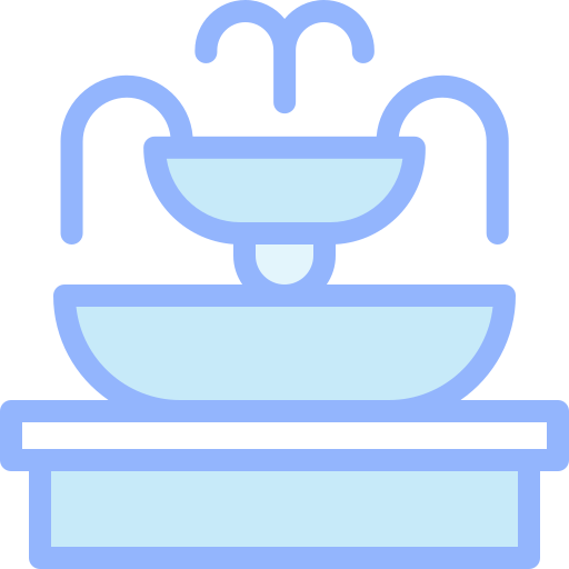噴水 Detailed color Lineal color icon