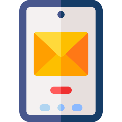 mensaje móvil Basic Rounded Flat icono