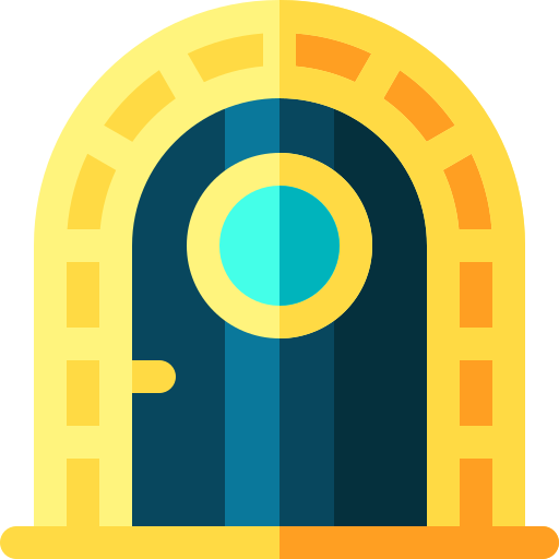 Door Basic Rounded Flat icon