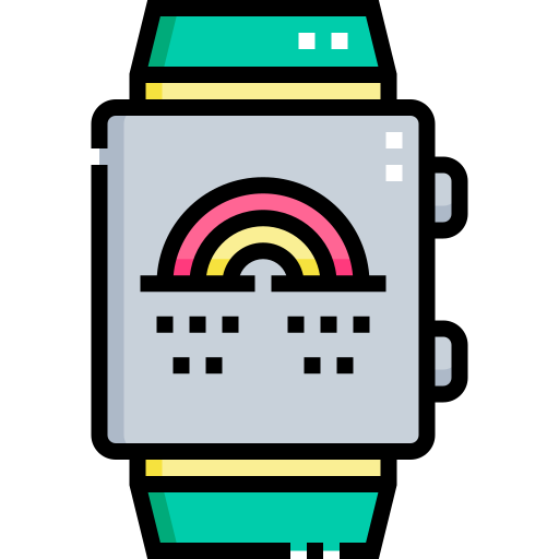 reloj inteligente Detailed Straight Lineal color icono