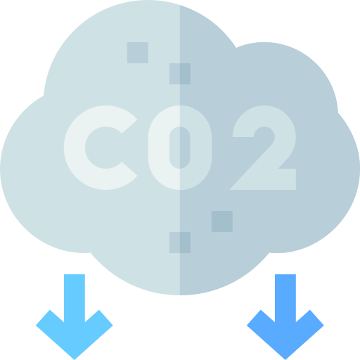 Carbon dioxide Basic Straight Flat icon