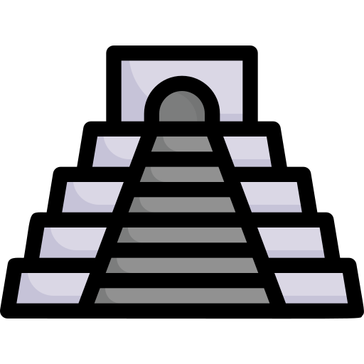 piramide azteca Generic Outline Color icona
