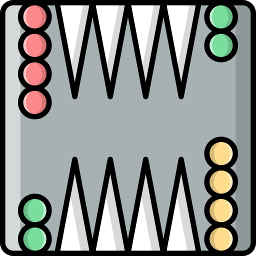 backgammon Generic Outline Color icoon