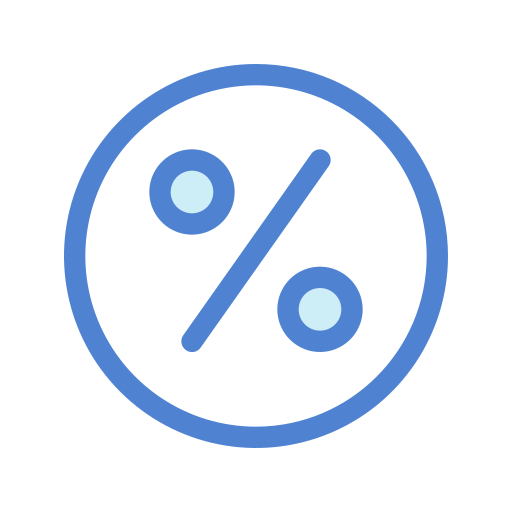 Percent Generic Blue icon