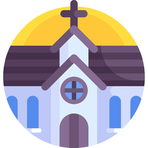 iglesia Detailed Flat Circular Flat icono