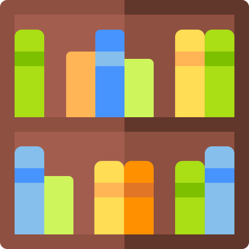 Bookshelf Basic Rounded Flat icon