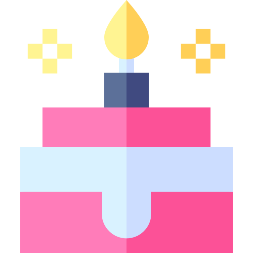Birthday cake Basic Straight Flat icon