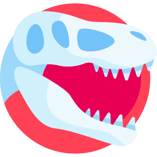 공룡 두개골 Detailed Flat Circular Flat icon