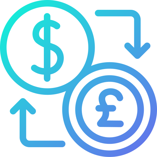 cambio di valuta Generic Gradient icona