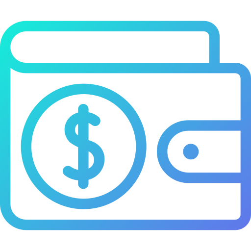portemonnee Generic Gradient icoon