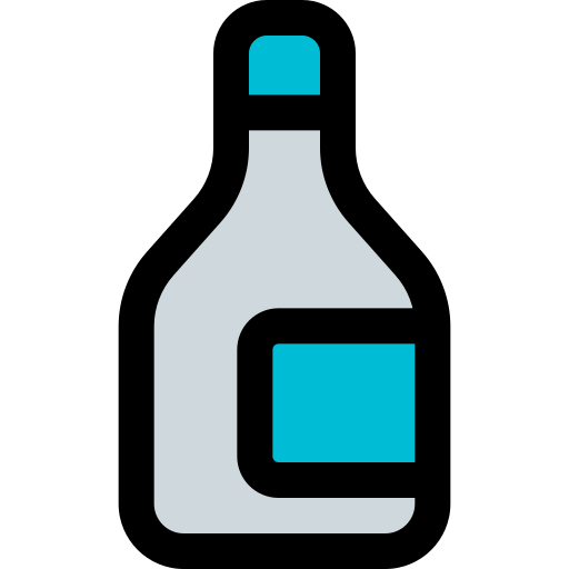 bottiglia di vino Pixel Perfect Lineal Color icona