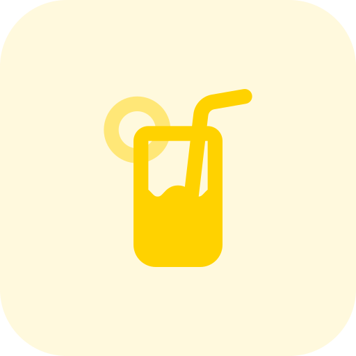 zumo de naranja Pixel Perfect Tritone icono