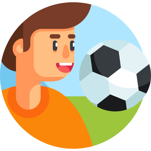 jugador de fútbol Detailed Flat Circular Flat icono