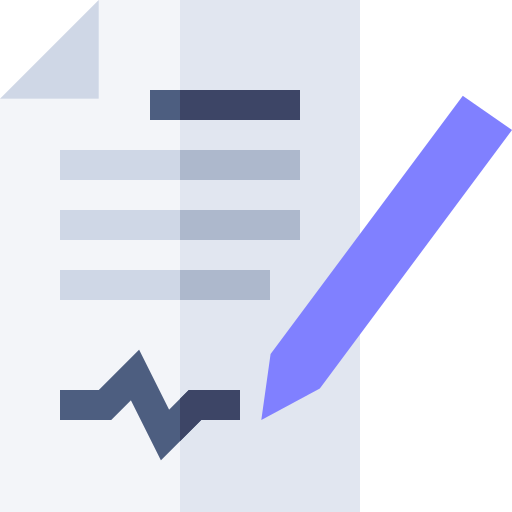 Contract Basic Straight Flat icon