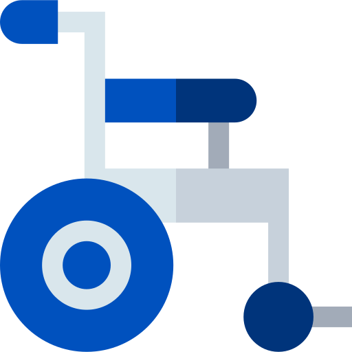 silla de ruedas Basic Straight Flat icono