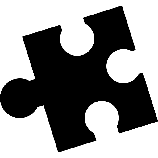 パズルの黒いピースの形  icon