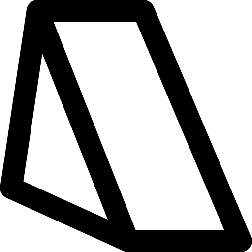 zarys trójkątnego pryzmatu  ikona