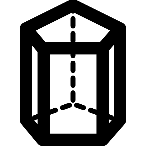 forma de prisma hexagonal  icono