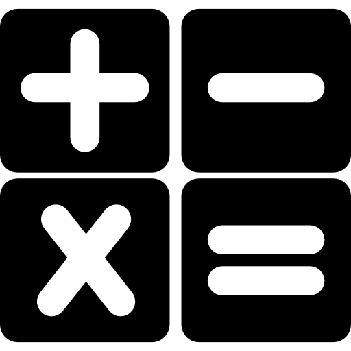 rekenmachine knoppen interface symbool  icoon