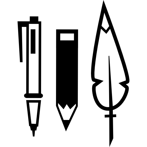 ペン、鉛筆、羽  icon